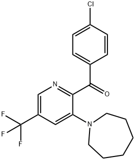 [3-(1-AZEPANYL)-5-(TRIFLUOROMETHYL)-2-PYRIDINYL](4-CHLOROPHENYL)METHANONE 结构式