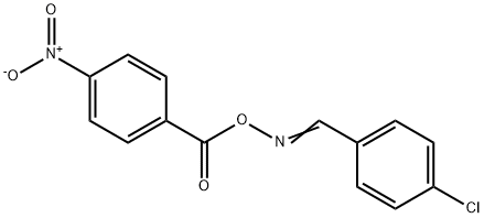 1-[(([(4-CHLOROPHENYL)METHYLENE]AMINO)OXY)CARBONYL]-4-NITROBENZENE 结构式