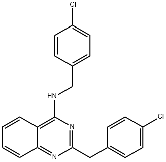 N,2-BIS(4-CHLOROBENZYL)-4-QUINAZOLINAMINE 结构式