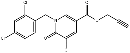 2-PROPYNYL 5-CHLORO-1-(2,4-DICHLOROBENZYL)-6-OXO-1,6-DIHYDRO-3-PYRIDINECARBOXYLATE 结构式