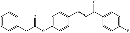 4-[3-(4-Fluorophenyl)-3-oxo-1-propenyl]phenyl 2-phenylacetate 结构式
