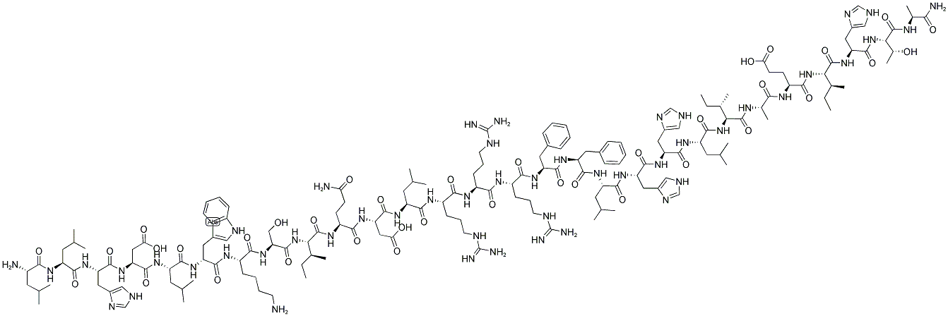 [LEU11, D-TRP12] HYPERCALCEMIA OF MALIGNANCY FACTOR [LEU11, D-TRP12] (7-34) AMIDE (HUMAN) 结构式