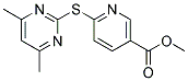 6-[(4,6-DIMETHYLPYRIMIDIN-2-YL)THIO]PYRIDINE-3-CARBOXYLIC ACID, METHYL ESTER 结构式