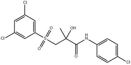 N-(4-CHLOROPHENYL)-3-[(3,5-DICHLOROPHENYL)SULFONYL]-2-HYDROXY-2-METHYLPROPANAMIDE 结构式