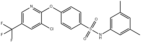 4-([3-Chloro-5-(trifluoromethyl)-2-pyridinyl]oxy)-N-(3,5-dimethylphenyl)benzenesulfonamide 结构式