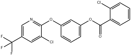 3-([3-CHLORO-5-(TRIFLUOROMETHYL)-2-PYRIDINYL]OXY)PHENYL 2-CHLOROBENZENECARBOXYLATE 结构式