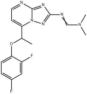 N'-(7-[1-(2,4-DIFLUOROPHENOXY)ETHYL][1,2,4]TRIAZOLO[1,5-A]PYRIMIDIN-2-YL)-N,N-DIMETHYLIMINOFORMAMIDE 结构式
