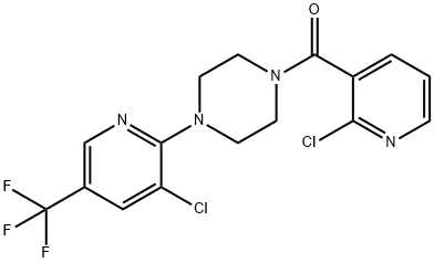 (2-CHLORO-3-PYRIDINYL)(4-[3-CHLORO-5-(TRIFLUOROMETHYL)-2-PYRIDINYL]PIPERAZINO)METHANONE 结构式