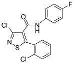 N4-(4-FLUOROPHENYL)-3-CHLORO-5-(2-CHLOROPHENYL)ISOTHIAZOLE-4-CARBOXAMIDE 结构式