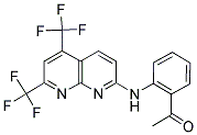 1-(2-([5,7-BIS(TRIFLUOROMETHYL)[1,8]NAPHTHYRIDIN-2-YL]AMINO)PHENYL)-1-ETHANONE 结构式