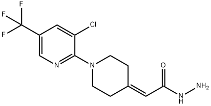 2-(1-[3-CHLORO-5-(TRIFLUOROMETHYL)-2-PYRIDINYL]-4-PIPERIDINYLIDENE)ACETOHYDRAZIDE 结构式