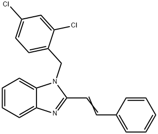 1-(2,4-DICHLOROBENZYL)-2-STYRYL-1H-1,3-BENZIMIDAZOLE 结构式