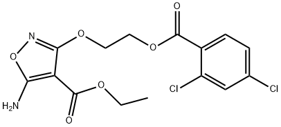 Ethyl 5-amino-3-(2-[(2,4-dichlorobenzoyl)oxy]ethoxy)-4-isoxazolecarboxylate 结构式