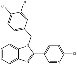 2-(6-Chloro-3-pyridinyl)-1-(3,4-dichlorobenzyl)-1H-1,3-benzimidazole 结构式