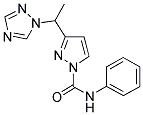 N-PHENYL-3-[1-(1H-1,2,4-TRIAZOL-1-YL)ETHYL]-1H-PYRAZOLE-1-CARBOXAMIDE 结构式