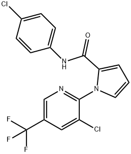 N-(4-CHLOROPHENYL)-1-[3-CHLORO-5-(TRIFLUOROMETHYL)-2-PYRIDINYL]-1H-PYRROLE-2-CARBOXAMIDE 结构式