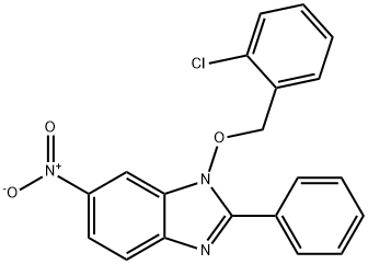 1-[(2-CHLOROBENZYL)OXY]-6-NITRO-2-PHENYL-1H-1,3-BENZIMIDAZOLE 结构式