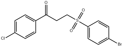 3-[(4-BROMOPHENYL)SULFONYL]-1-(4-CHLOROPHENYL)-1-PROPANONE 结构式