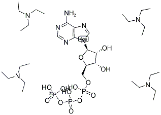 ADENOSINE 5'-TRIPHOSPHATE, TETRA (TRIETHYLAMMONIUM) SALT, [GAMMA-33P] 结构式