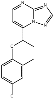 4-CHLORO-2-METHYLPHENYL 1-[1,2,4]TRIAZOLO[1,5-A]PYRIMIDIN-7-YLETHYL ETHER 结构式