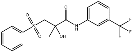 2-HYDROXY-2-METHYL-3-(PHENYLSULFONYL)-N-[3-(TRIFLUOROMETHYL)PHENYL]PROPANAMIDE 结构式