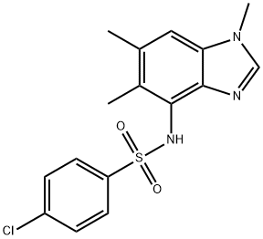 4-CHLORO-N-(1,5,6-TRIMETHYL-1H-1,3-BENZIMIDAZOL-4-YL)BENZENESULFONAMIDE 结构式