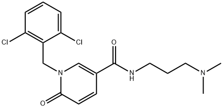 1-(2,6-DICHLOROBENZYL)-N-[3-(DIMETHYLAMINO)PROPYL]-6-OXO-1,6-DIHYDRO-3-PYRIDINECARBOXAMIDE 结构式