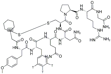 VASOPRESSIN, [PHENYLALANYL-3,4,5-3H]-D(CH-2-)-5-TYRME-[3H]-AVP 结构式