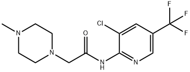 N-[3-CHLORO-5-(TRIFLUOROMETHYL)-2-PYRIDINYL]-2-(4-METHYLPIPERAZINO)ACETAMIDE 结构式
