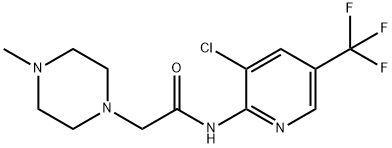 N-[3-Chloro-5-(trifluoromethyl)-2-pyridinyl]-2-(4-methylpiperazino)acetamide 结构式