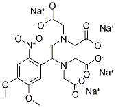 1-(2-NITRO-4,5-DIMETHOXYPHENYL)-1,2-DIAMINOETHANE-N,N,N',N'-TETRAACETIC ACID, 4NA 结构式