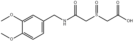 2-((2-[(3,4-DIMETHOXYBENZYL)AMINO]-2-OXOETHYL)SULFINYL)ACETIC ACID 结构式