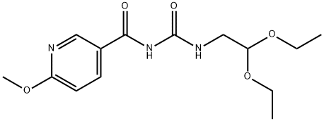 N-((2,2-二乙氧基乙基)氨基甲酰基)-6-甲氧基烟酰胺 结构式