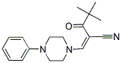 2-(2,2-DIMETHYLPROPANOYL)-3-(4-PHENYLPIPERAZINYL)PROP-2-ENENITRILE 结构式