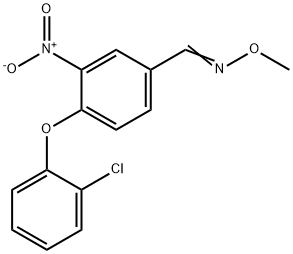 4-(2-CHLOROPHENOXY)-3-NITROBENZENECARBALDEHYDE O-METHYLOXIME 结构式