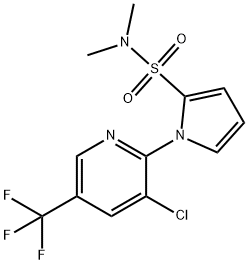 1-[3-CHLORO-5-(TRIFLUOROMETHYL)-2-PYRIDINYL]-N,N-DIMETHYL-1H-PYRROLE-2-SULFONAMIDE 结构式