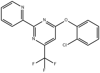 2-CHLOROPHENYL 2-(2-PYRIDINYL)-6-(TRIFLUOROMETHYL)-4-PYRIMIDINYL ETHER 结构式