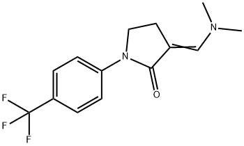 3-[(DIMETHYLAMINO)METHYLENE]-1-[4-(TRIFLUOROMETHYL)PHENYL]-2-PYRROLIDINONE 结构式