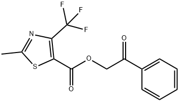 2-Oxo-2-phenylethyl 2-methyl-4-(trifluoromethyl)-1,3-thiazole-5-carboxylate 结构式