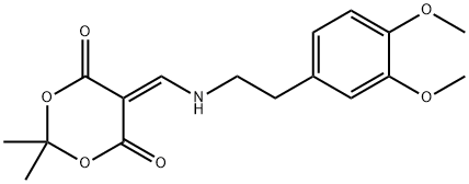 5-(((2-(3,4-DIMETHOXYPHENYL)ETHYL)AMINO)METHYLENE)-2,2-DIMETHYL-1,3-DIOXANE-4,6-DIONE 结构式