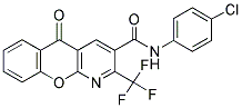 N-(4-CHLOROPHENYL)-5-OXO-2-(TRIFLUOROMETHYL)-5H-CHROMENO[2,3-B]PYRIDINE-3-CARBOXAMIDE 结构式