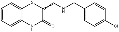 2-([(4-CHLOROBENZYL)AMINO]METHYLENE)-2H-1,4-BENZOTHIAZIN-3(4H)-ONE 结构式