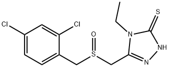 5-([(2,4-DICHLOROBENZYL)SULFINYL]METHYL)-4-ETHYL-4H-1,2,4-TRIAZOL-3-YLHYDROSULFIDE 结构式