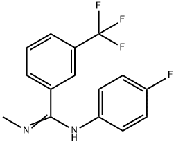 N-(4-FLUOROPHENYL)-N'-METHYL-3-(TRIFLUOROMETHYL)BENZENECARBOXIMIDAMIDE 结构式