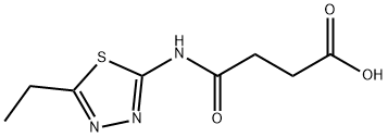 3-[(5-乙基-1,3,4-噻二唑-2-基)氨基甲酰基]丙酸 结构式