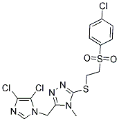 3-((2-[(4-CHLOROPHENYL)SULFONYL]ETHYL)THIO)-5-[(4,5-DICHLORO-1H-IMIDAZOL-1-YL)METHYL]-4-METHYL-4H-1,2,4-TRIAZOLE 结构式