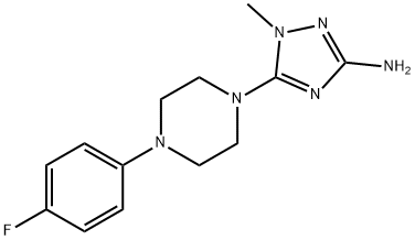 5-[4-(4-FLUOROPHENYL)PIPERAZINO]-1-METHYL-1H-1,2,4-TRIAZOL-3-AMINE 结构式