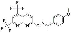 1-(4-METHOXYPHENYL)-1-ETHANONE O-[5,7-BIS(TRIFLUOROMETHYL)[1,8]NAPHTHYRIDIN-2-YL]OXIME 结构式
