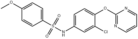 N-[3-Chloro-4-(2-pyrimidinyloxy)phenyl]-4-methoxybenzenesulfonamide 结构式