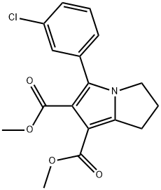 DIMETHYL 5-(3-CHLOROPHENYL)-2,3-DIHYDRO-1H-PYRROLIZINE-6,7-DICARBOXYLATE 结构式